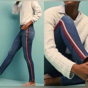 MOTHER Jeans, The Looker Here Kitty Kitty Glitter Racer, Ankle Jeans 26